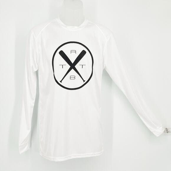 RTTB Men’s Home Plate Heather white lightweight long sleeve UPF50+ Size Small - Picture 1 of 6